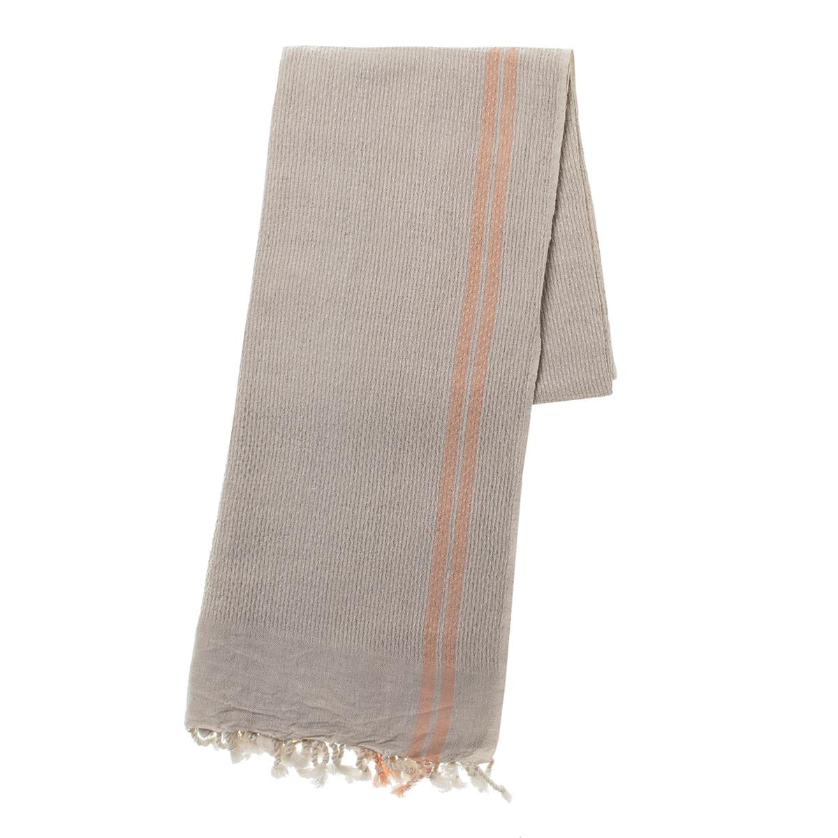 Honeycomb Peshtemal Dark Grey - Melon