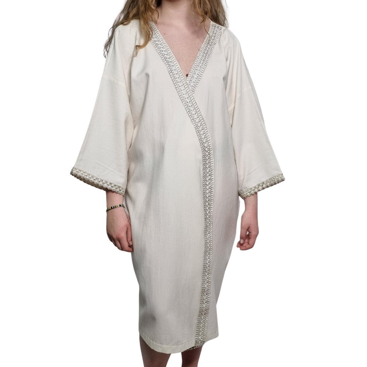 Satin Caftan Natural