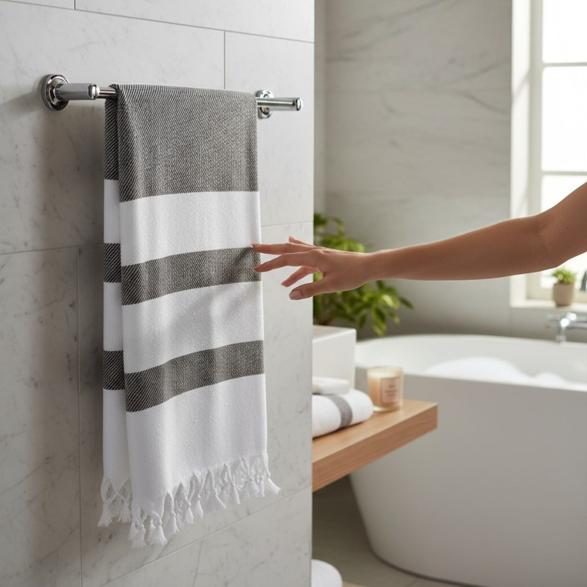 Soho Peshtemal White - Brown