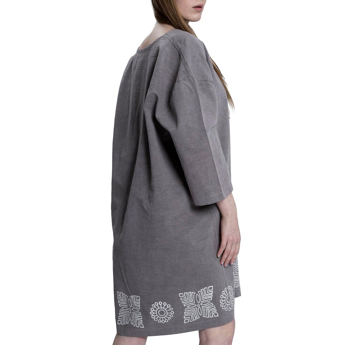 Stone Printed Dress Taupe