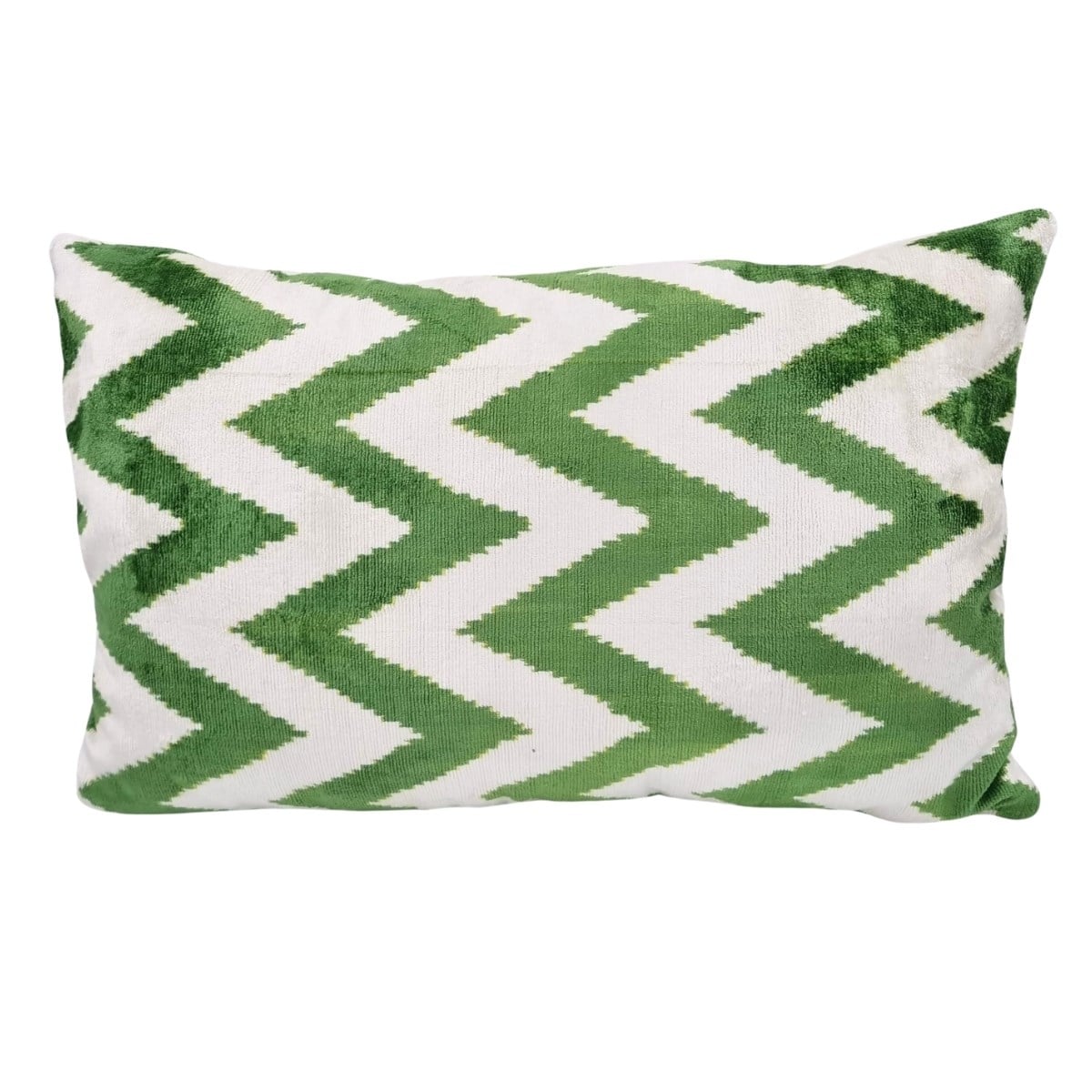 Cushion Cover İkat Ikat Cushion Cover Green Zıgzag