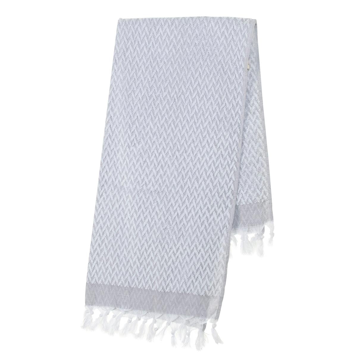 Zigzag Havlu Açık Gri