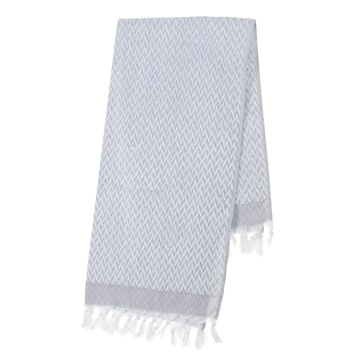 Zigzag Havlu Açık Gri
