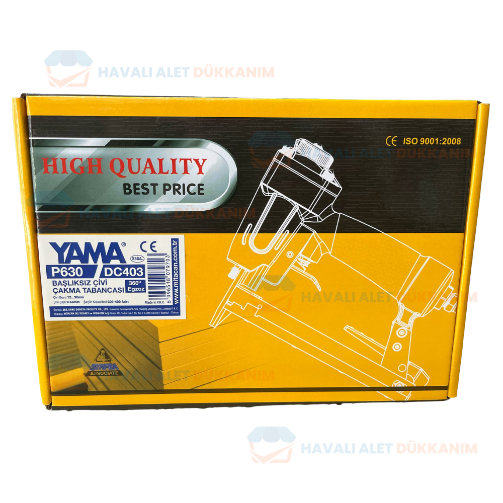 YAMA YAT-P630-DC403 Havalı Başlıksız Çivi Çakma Tabancası