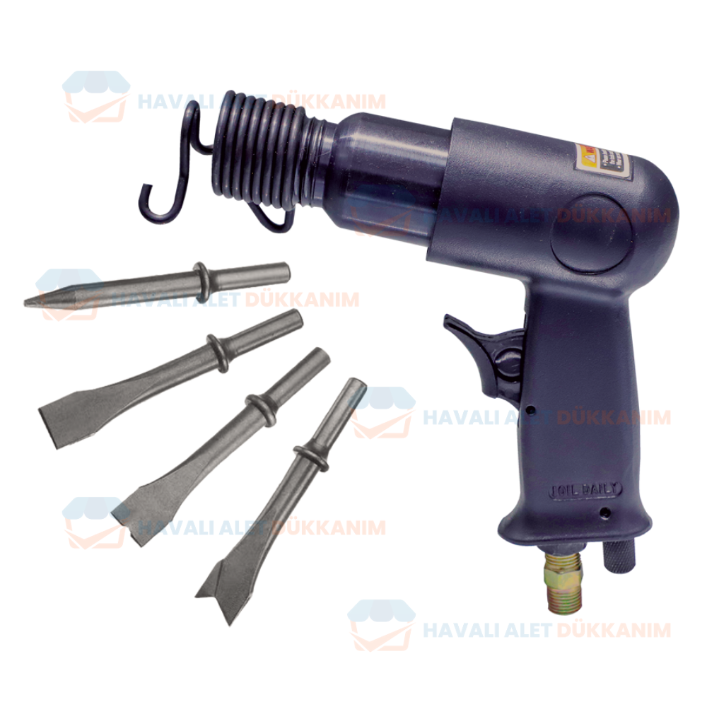 NTAirTools NTX-8801-4 Keski / Kalafat Tabancası 150 mm 4 Uç İle Birlikte