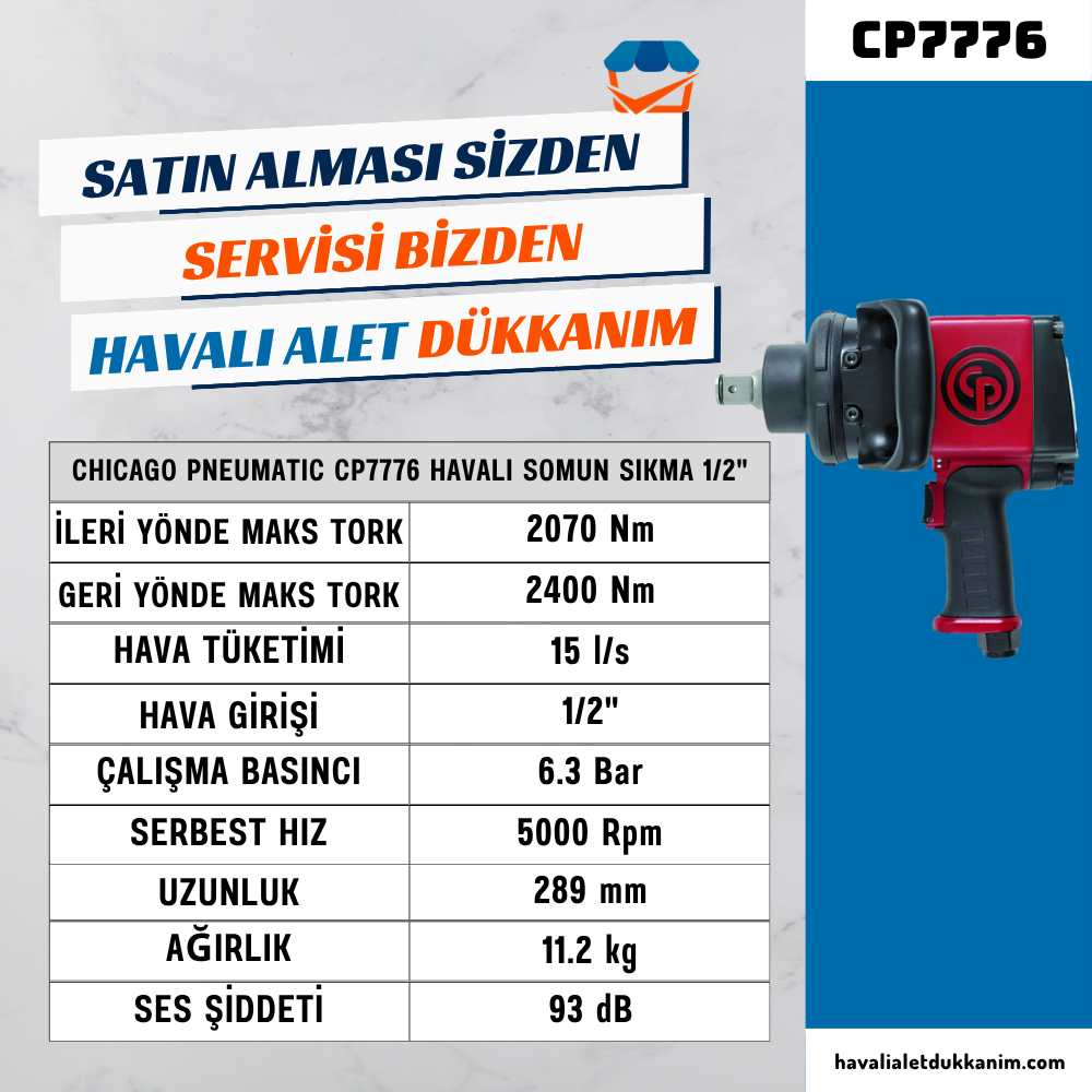 Chicago Pneumatic CP7776 Havalı Somun Sıkma 1
