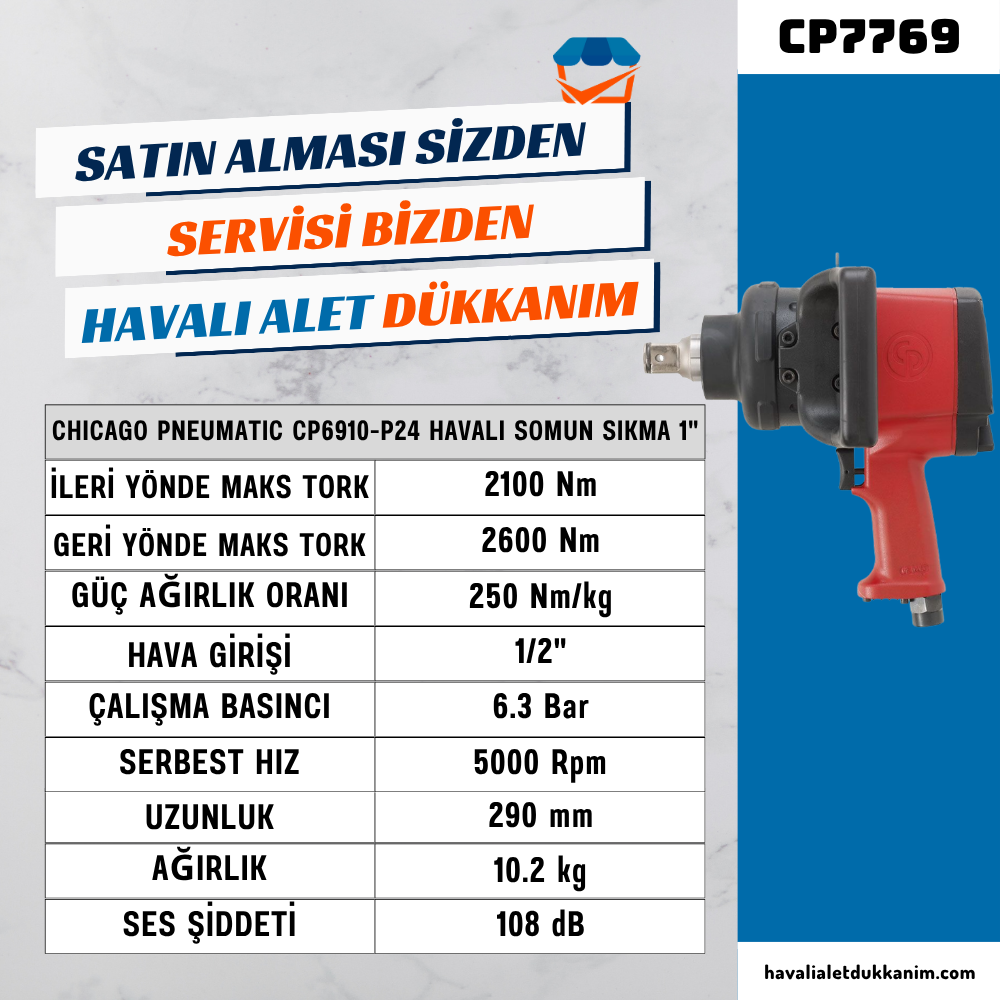 Chicago Pneumatic CP6910-P24 Havalı Somun Sıkma 1