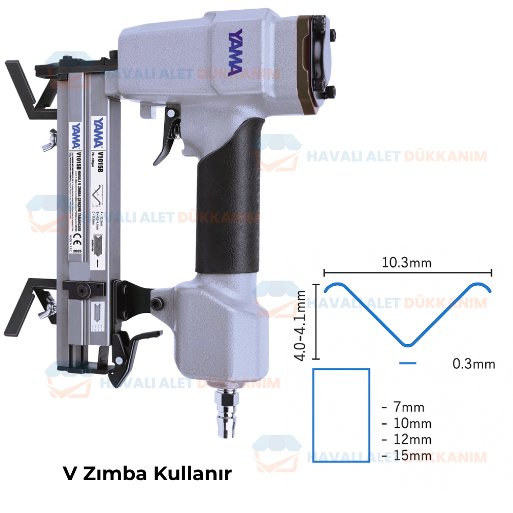YAMA YAT-V1015B Havalı V Zımba Çerçeve Tabancası 10.3x 7-15 mm