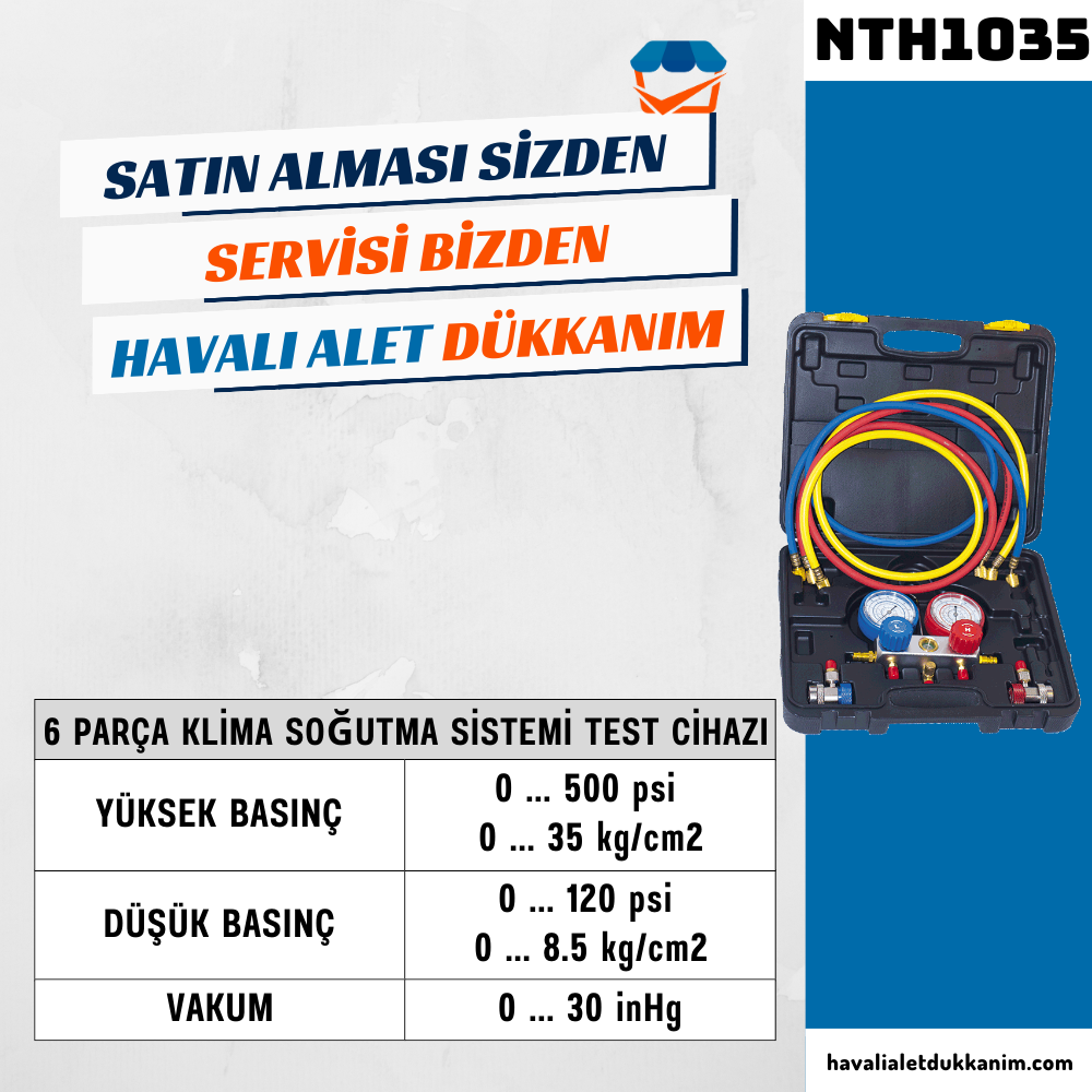 NT Tools NTH1035 6 Parça Klima Soğutma Sistemi Test Cihazı