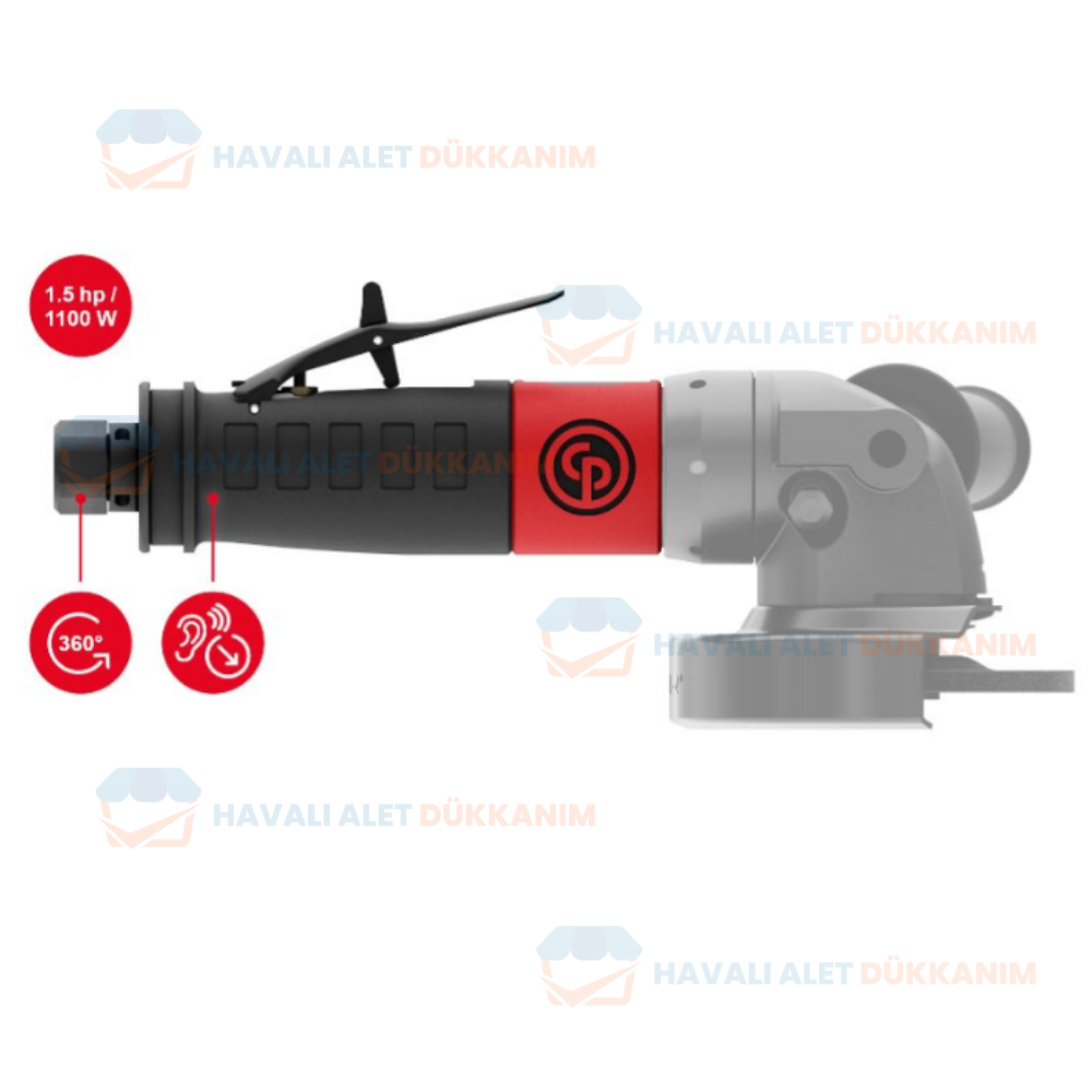 Chicago Pneumatic CP3550-120AA5 Havalı Açılı Taşlama Makinesi 125 mm
