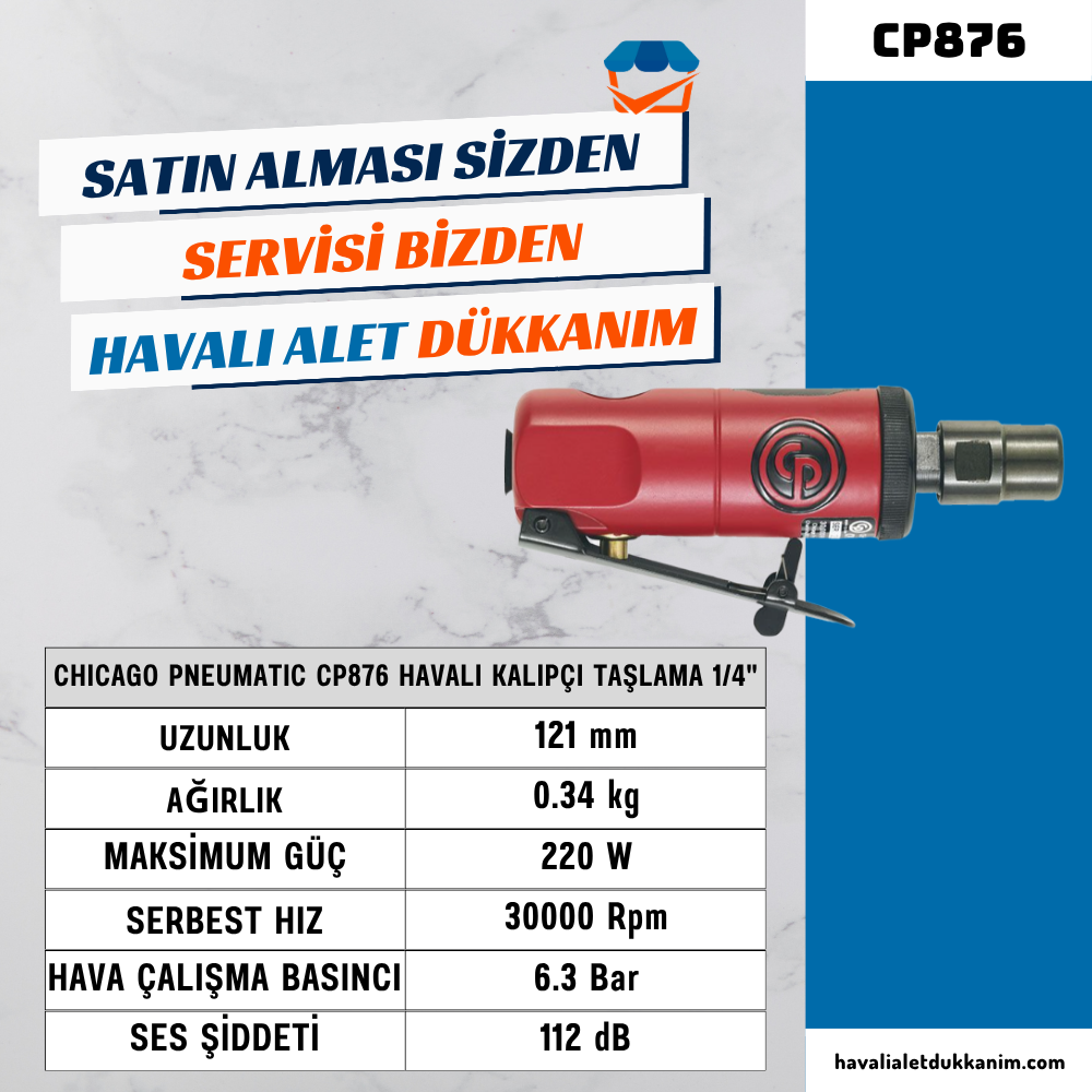 Chicago Pneumatic CP876 Havalı Kalıpçı Taşlama 1/4