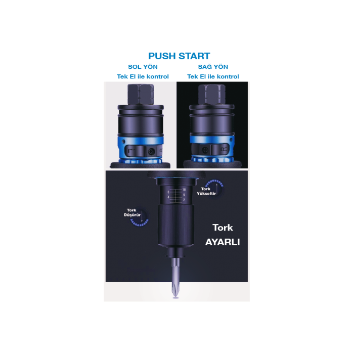 EMAX ET-3165 Havalı Düz Tornavida Shut-Off 6 mm