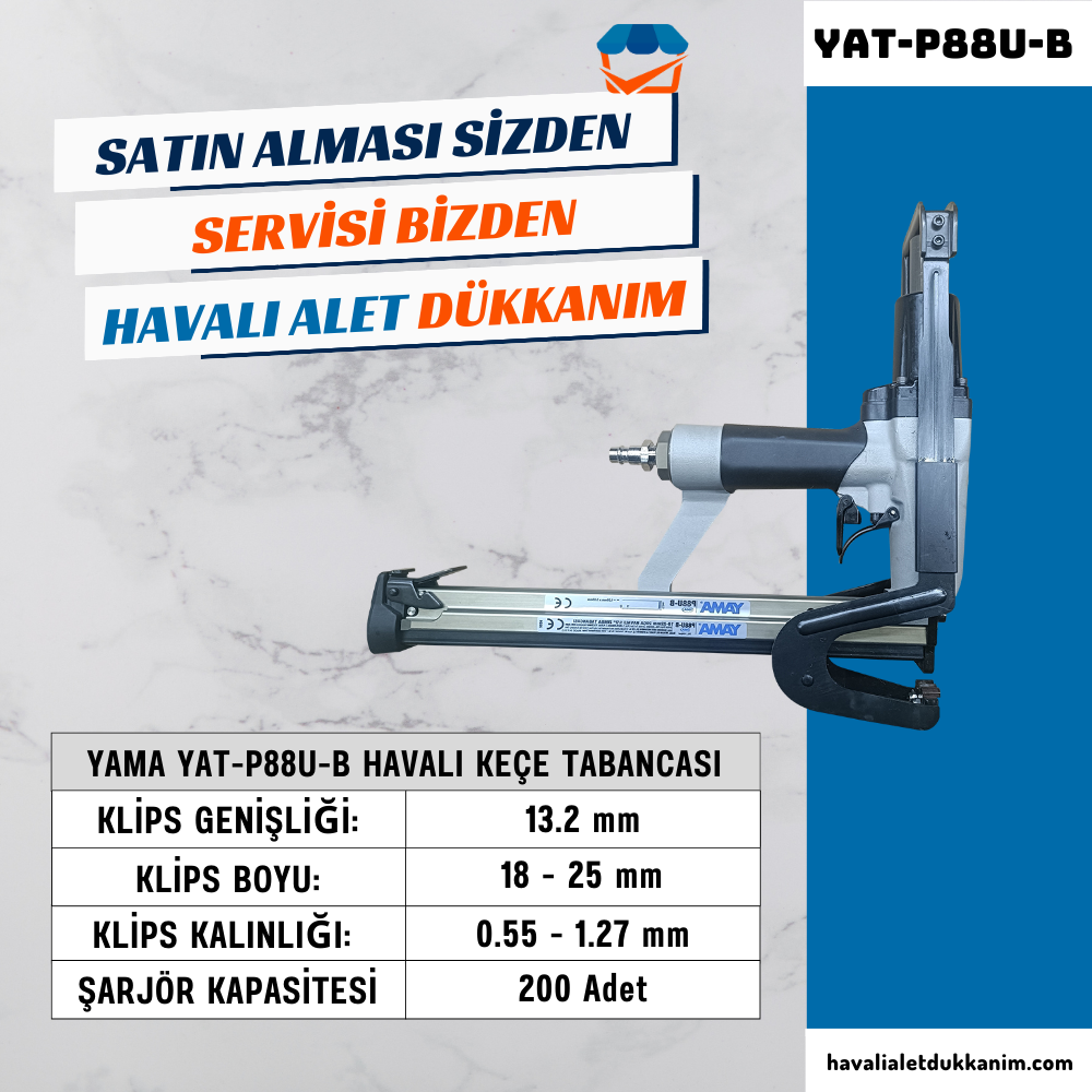 YAMA YAT-P88U-B Havalı Keçe Tabancası 18-22 mm