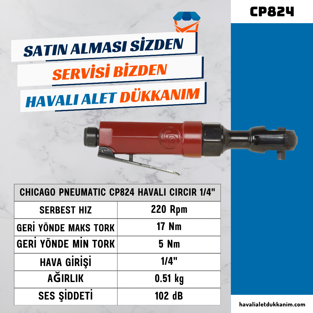 Chicago Pneumatic CP824 Havalı Cırcır 1/4