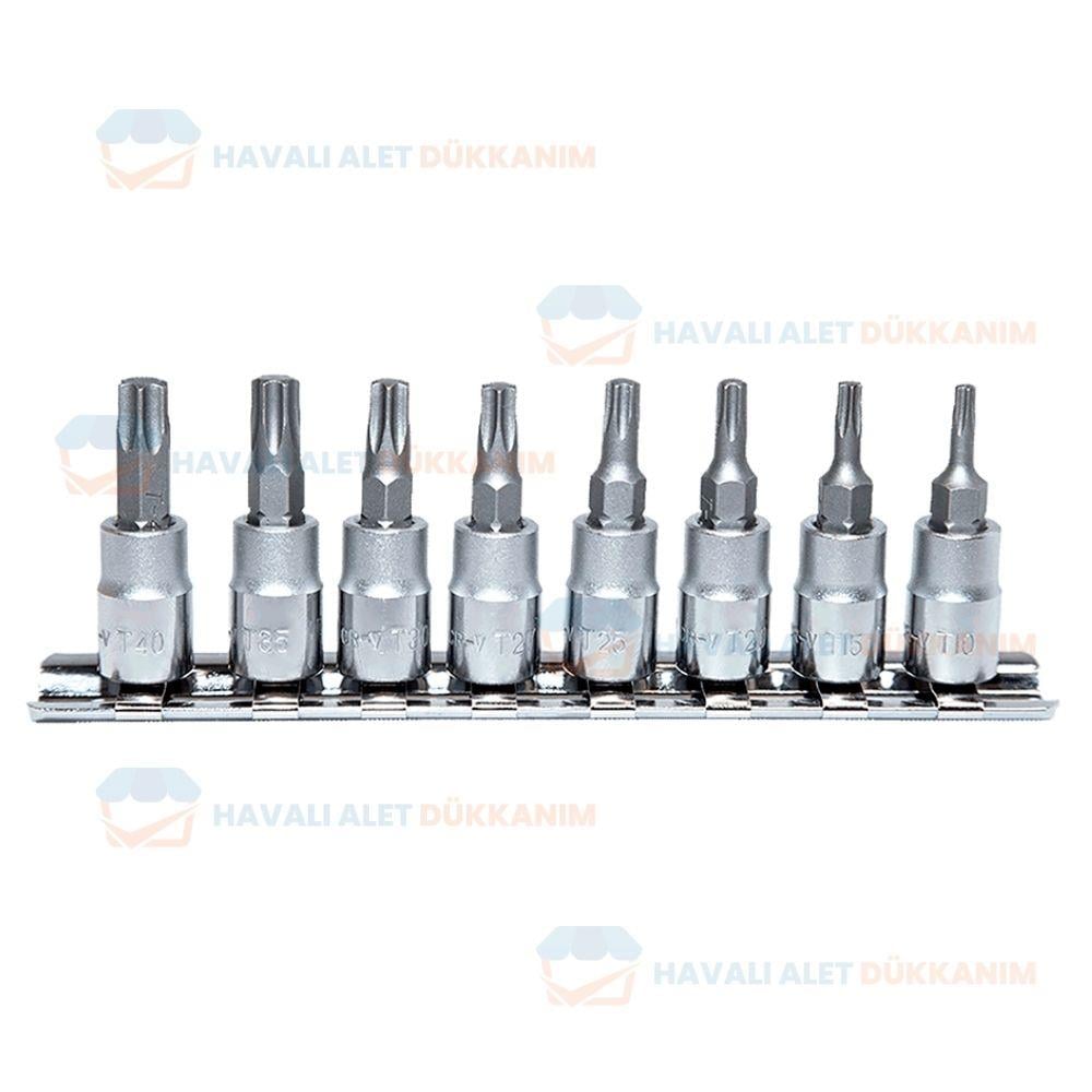 NT Tools NCSET14T CrV Torx Lokma Seti 8 Parça 1/4