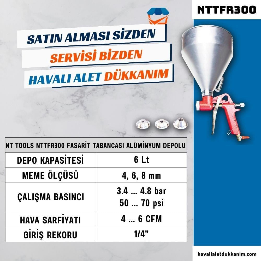 NT Tools NTTFR300 Fasarit Tabancası Alüminyum Depolu