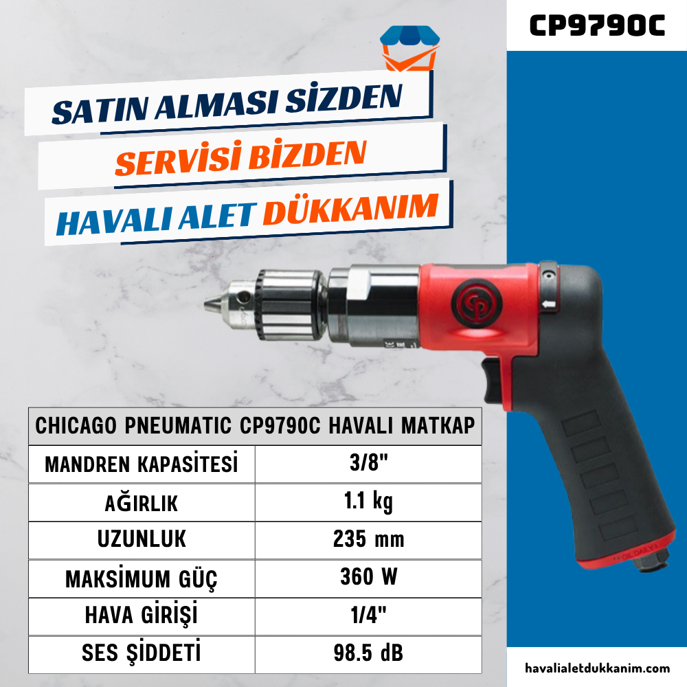 Chicago Pneumatic CP9790C Havalı Matkap 3/8