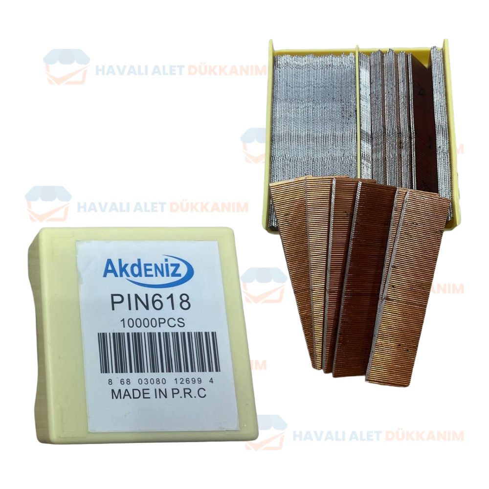 Akdeniz Pin Çivi 23 GA 06x18 mm 10.000 Adet/Kutu