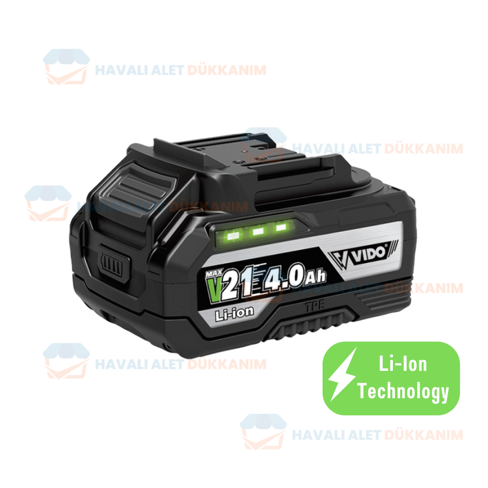 Akü-Batarya ve Şarj AdaptörüVIDO WD119130210 4.0AH Li-Ion Batarya 21V