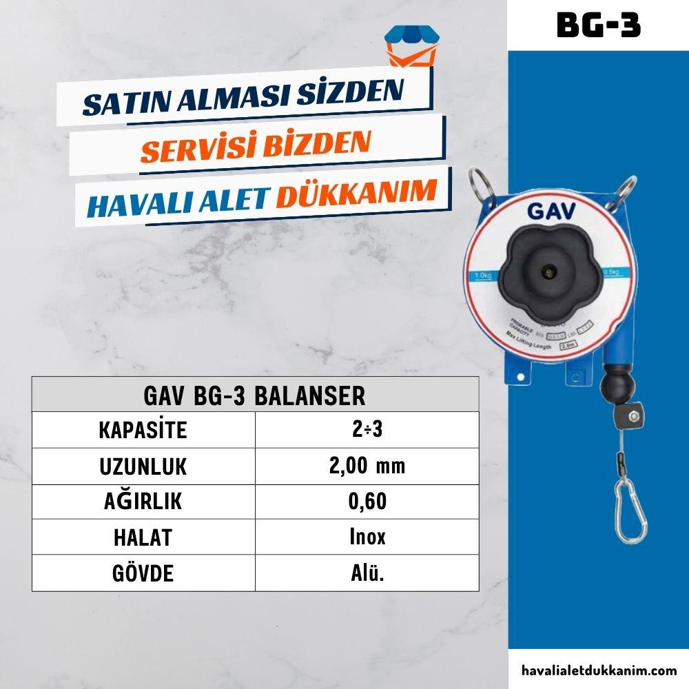 GAV BG-3 Balanser 2 - 3 kg | 2 Metre Halat