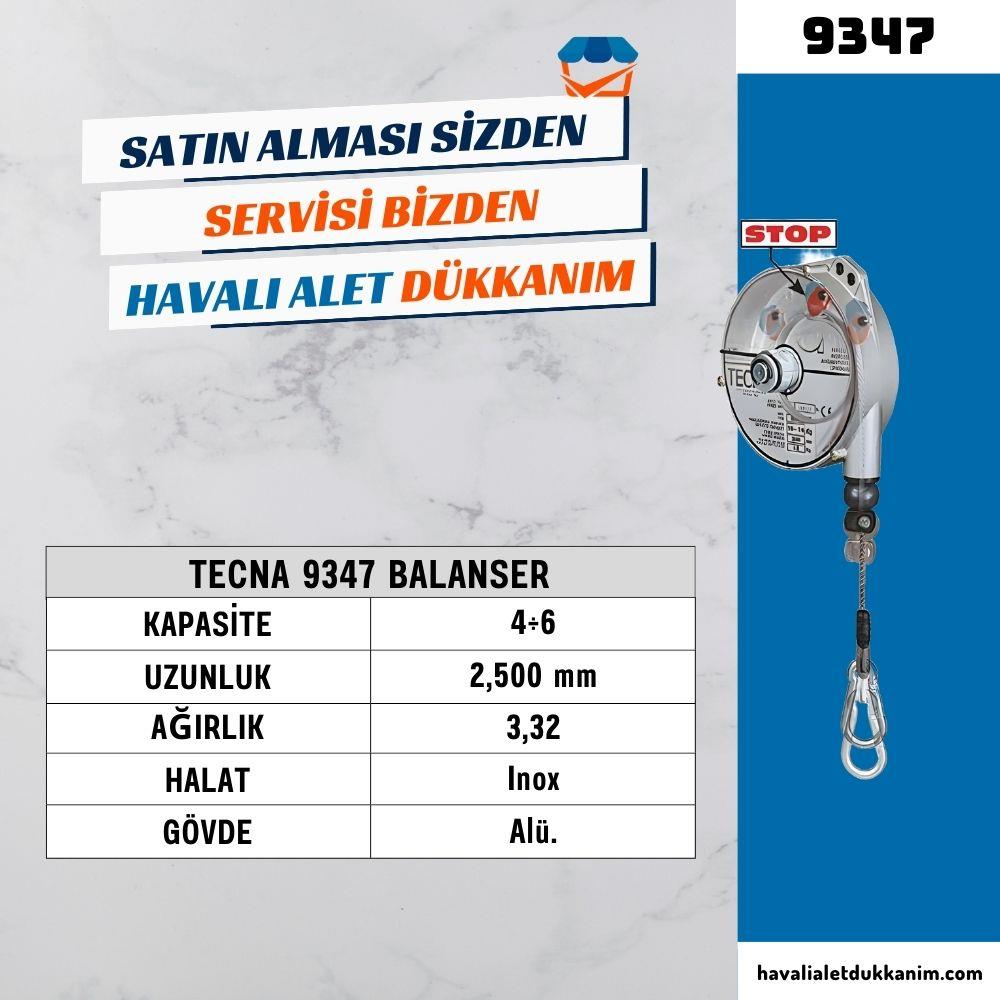 TECNA 9347 Balanser 4 - 6 kg | 2.5 Metre Halat (STOP)