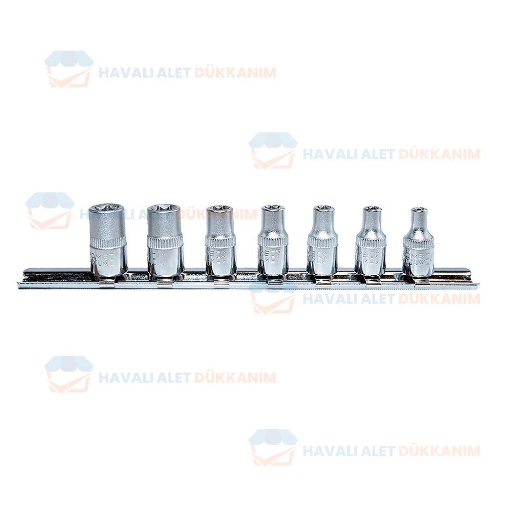 NT Tools NCSET14E CrV E Tipi Torx Lokma Seti 6 Parça 1/4