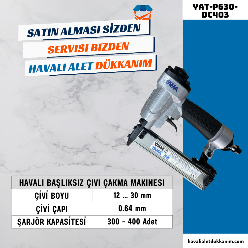 YAMA YAT-P630-DC403 Havalı Başlıksız Çivi Çakma Tabancası