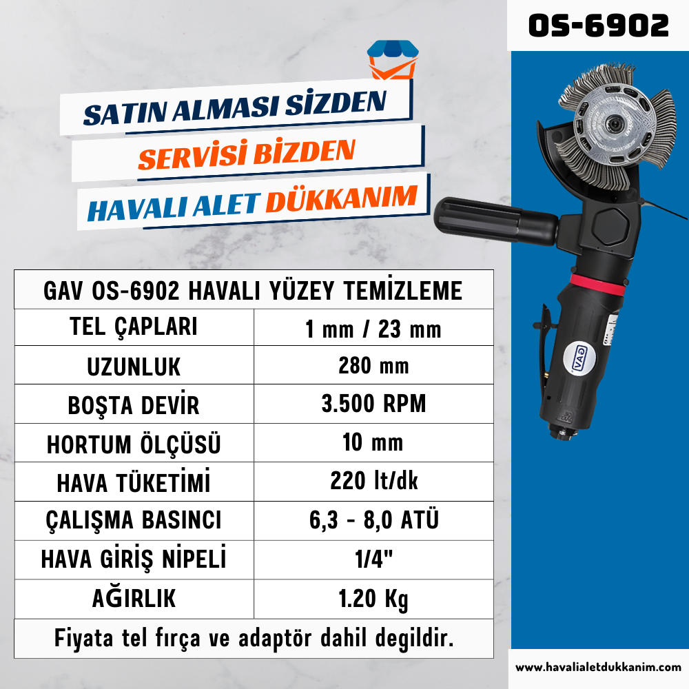 GAV OS-6902 Havalı Yüzey Temizleme