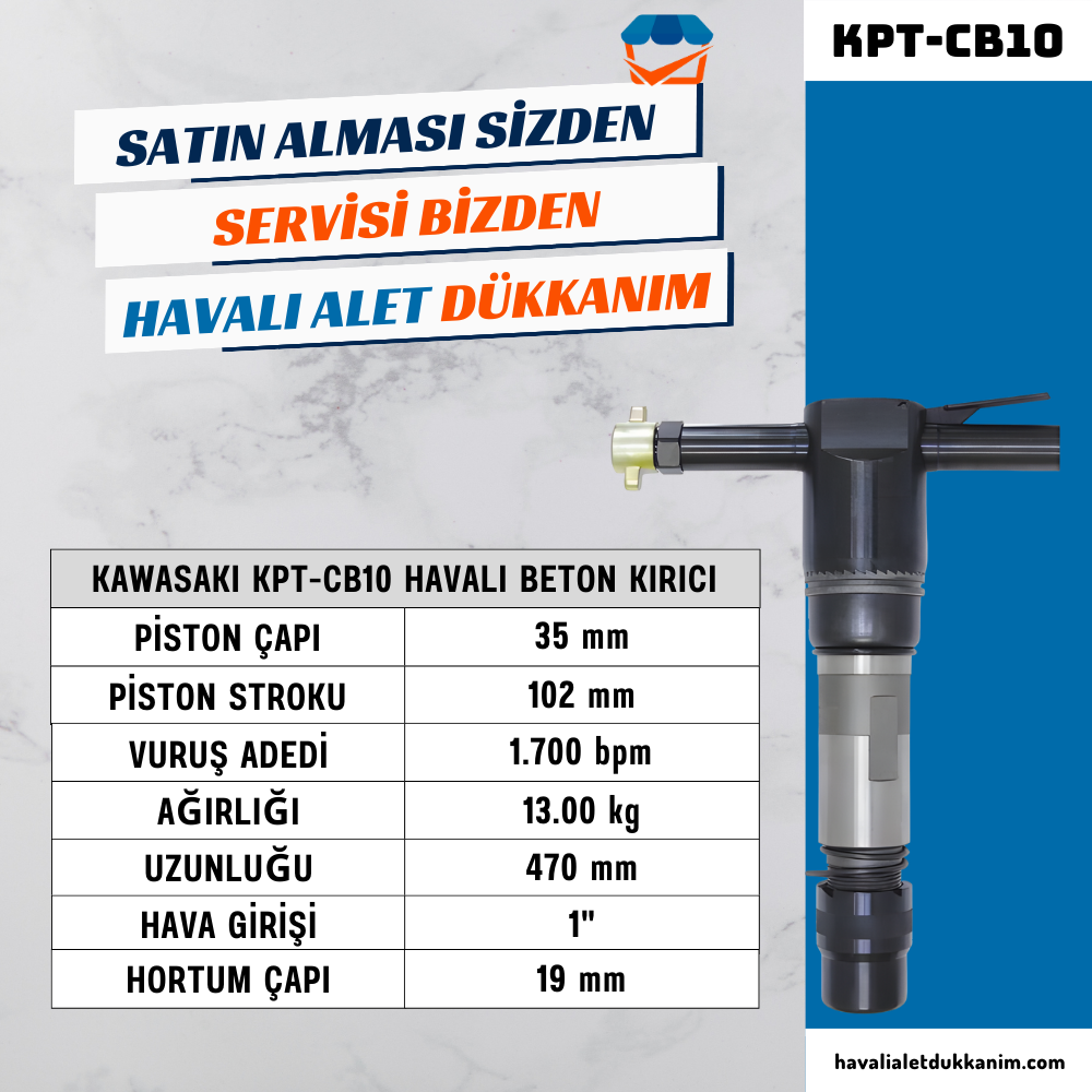 KAWASAKI KPT-CB10 Havalı Beton Kırıcı