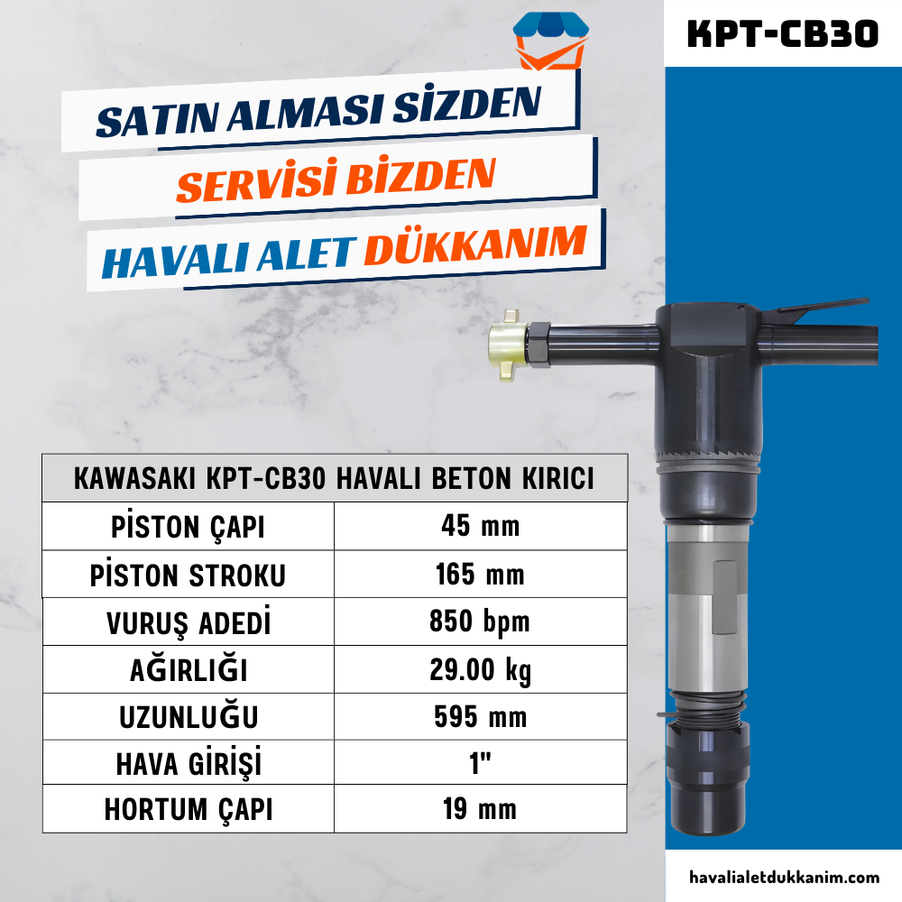 KAWASAKI KPT-CB30 Havalı Beton Kırıcı