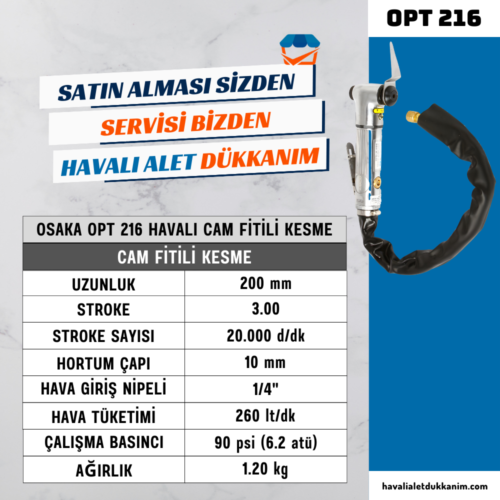 OSAKA OPT 216 Havalı Cam Fitili Kesme