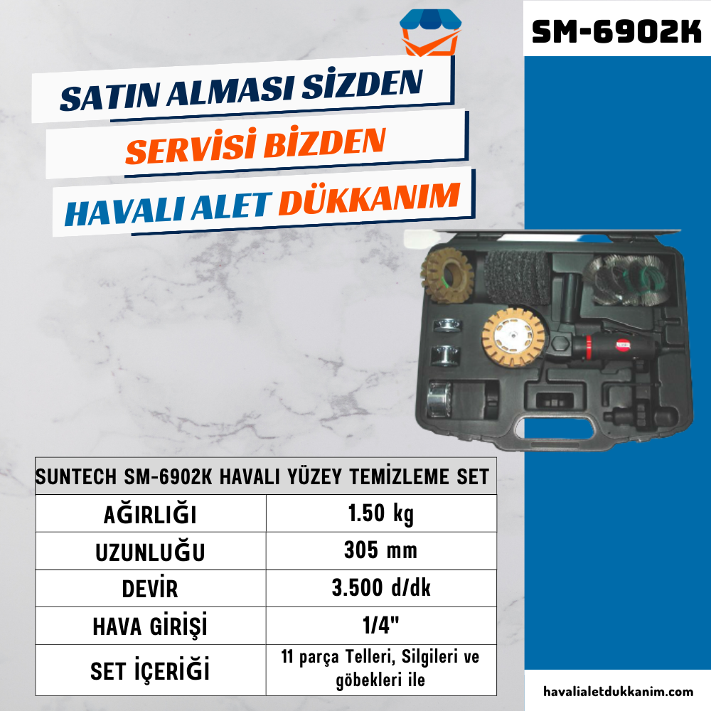 SUNTECH SM-6902K Havalı Yüzey Temizleme Set 