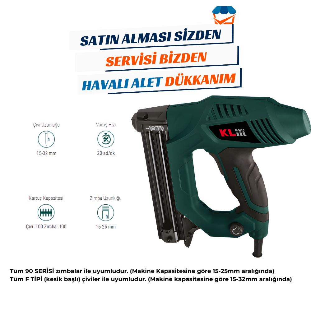 KL PRO KLZC6041E Elektrikli Zımba-Çivi Çakma Makinesi