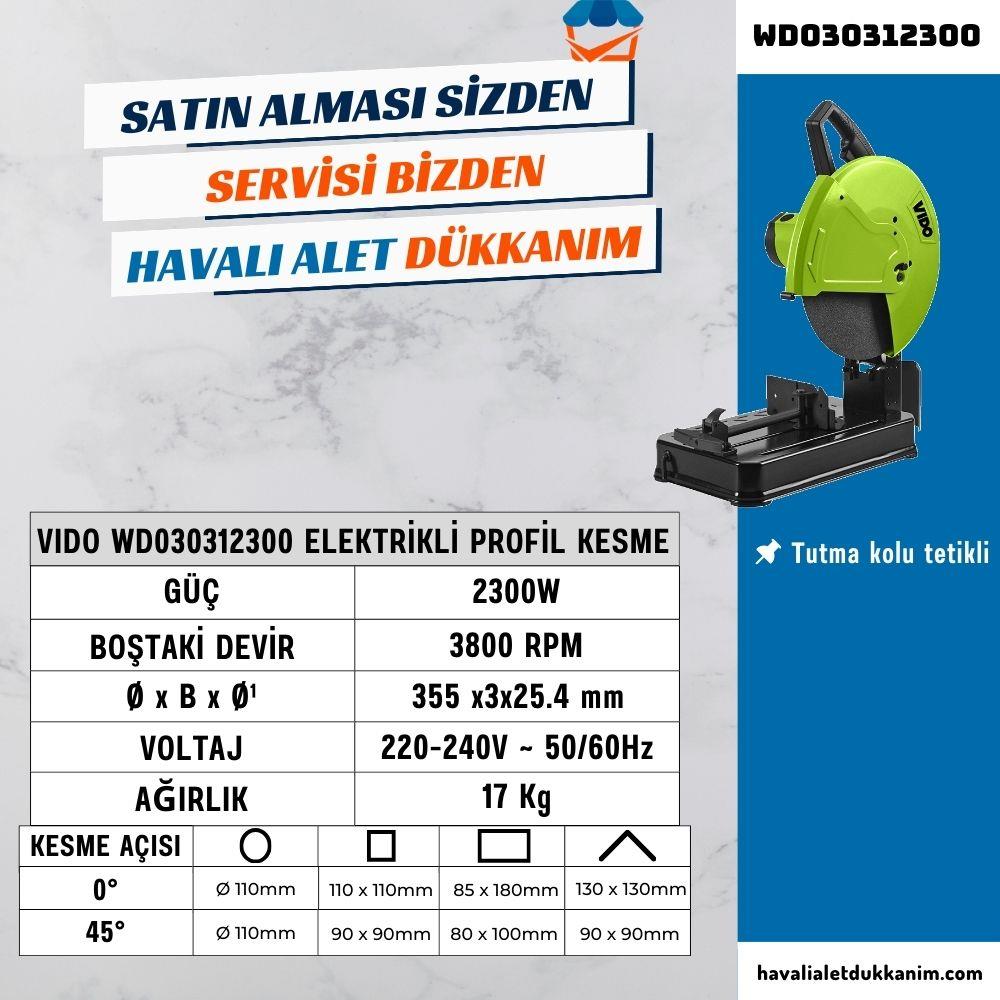 VIDO WD030312300 Elektrikli Profil Kesme 355 mm 2300W