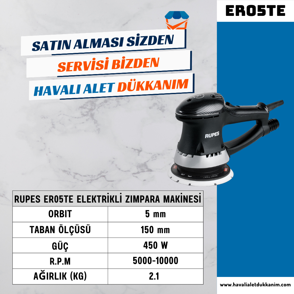 RUPES ER05TE Elektrikli Zımpara Makinesi 150 mm