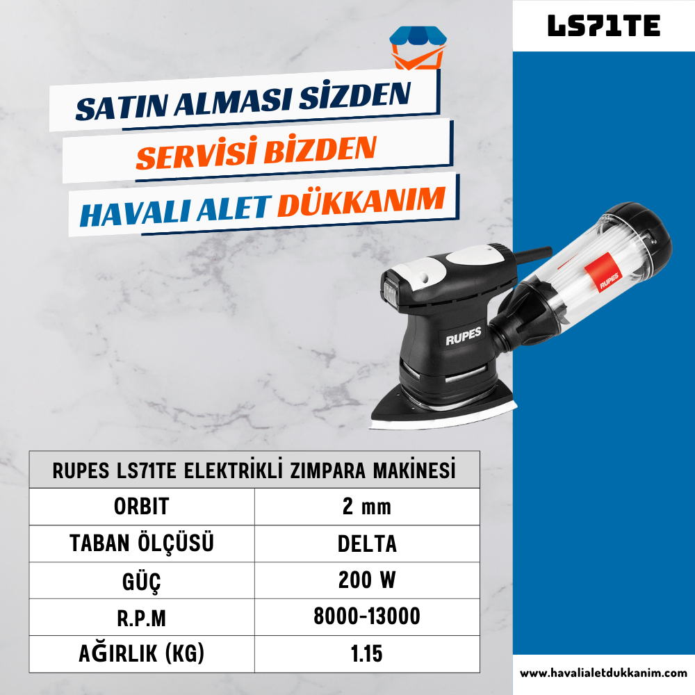 RUPES LS71TE Elektrikli Zımpara Makinesi
