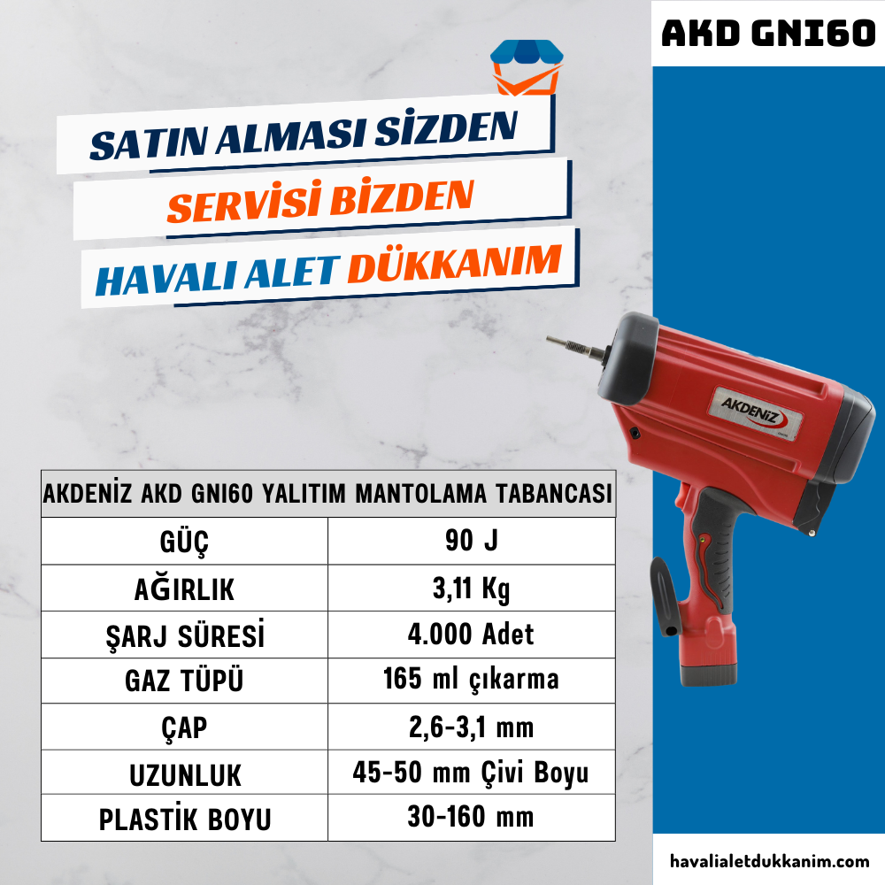 AKDENİZ AKD GNI60 Yalıtım Mantolama Tabancası