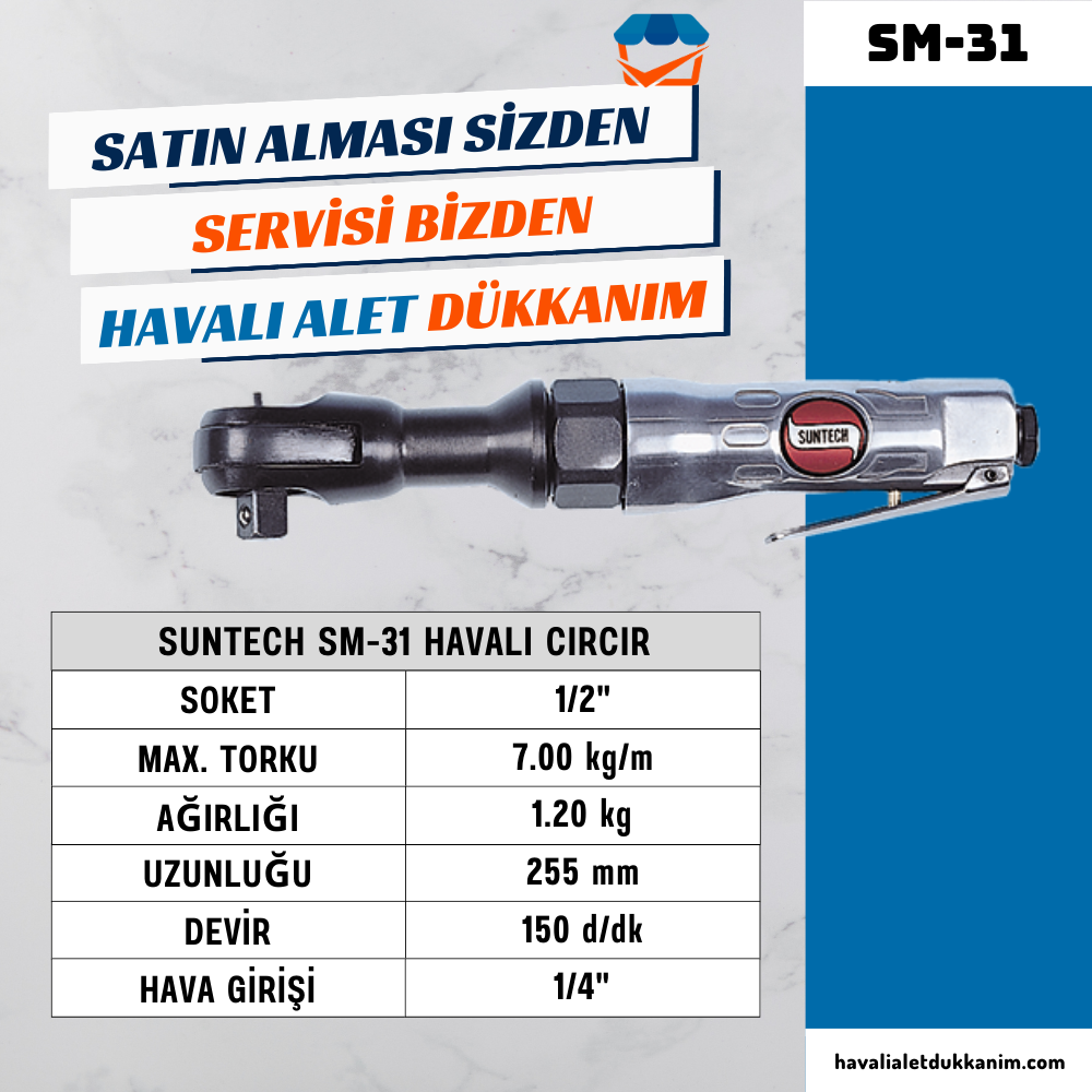 SUNTECH SM-31 Havalı Cırcır 1/2