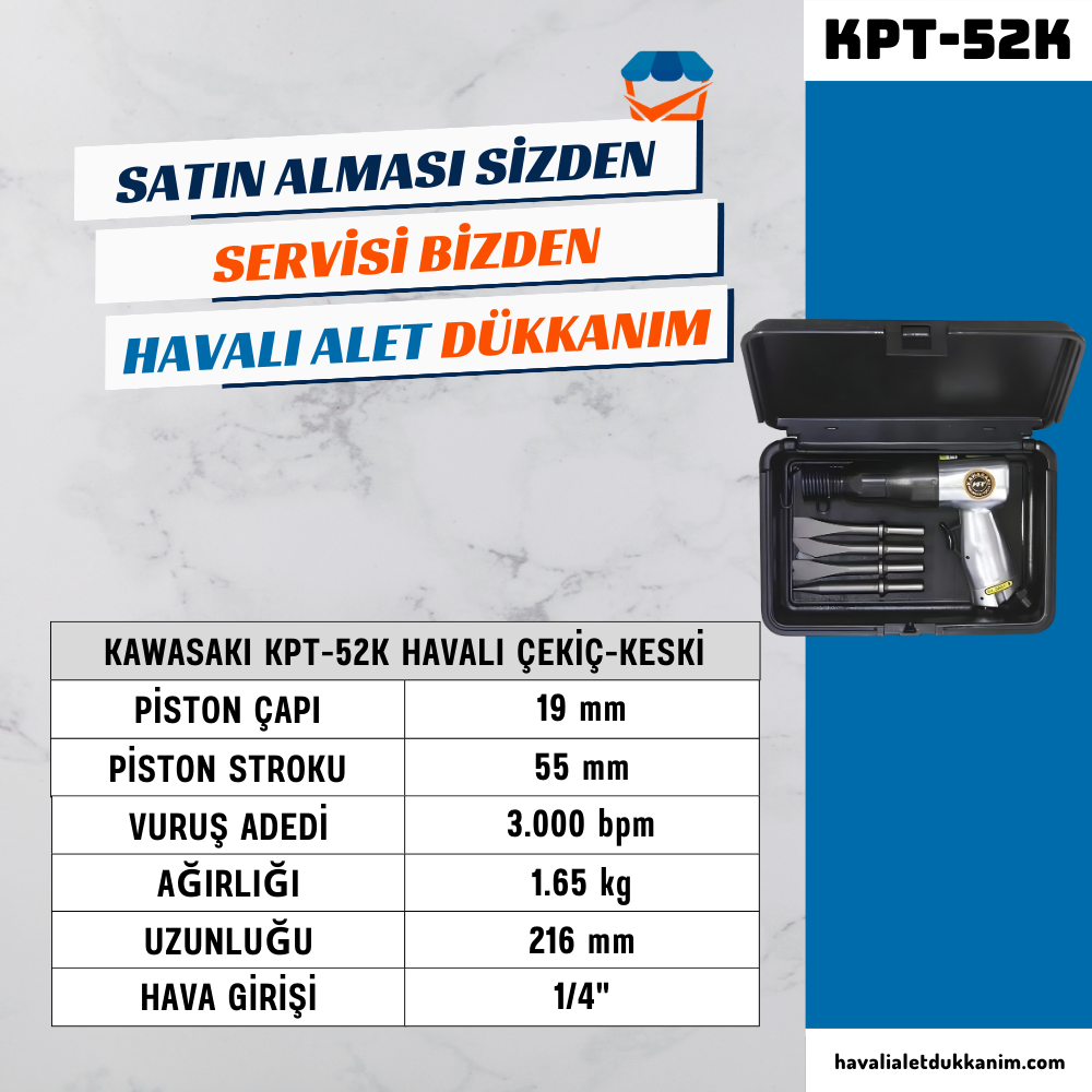 KAWASAKI KPT-52K Havalı Çekiç-Keski