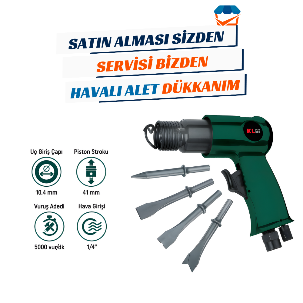 KL PRO KLHA0101RK Havalı Çekiç Keski Makinesi