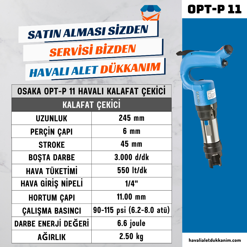 OSAKA OPT-P 11 Havalı Kalafat Çekici