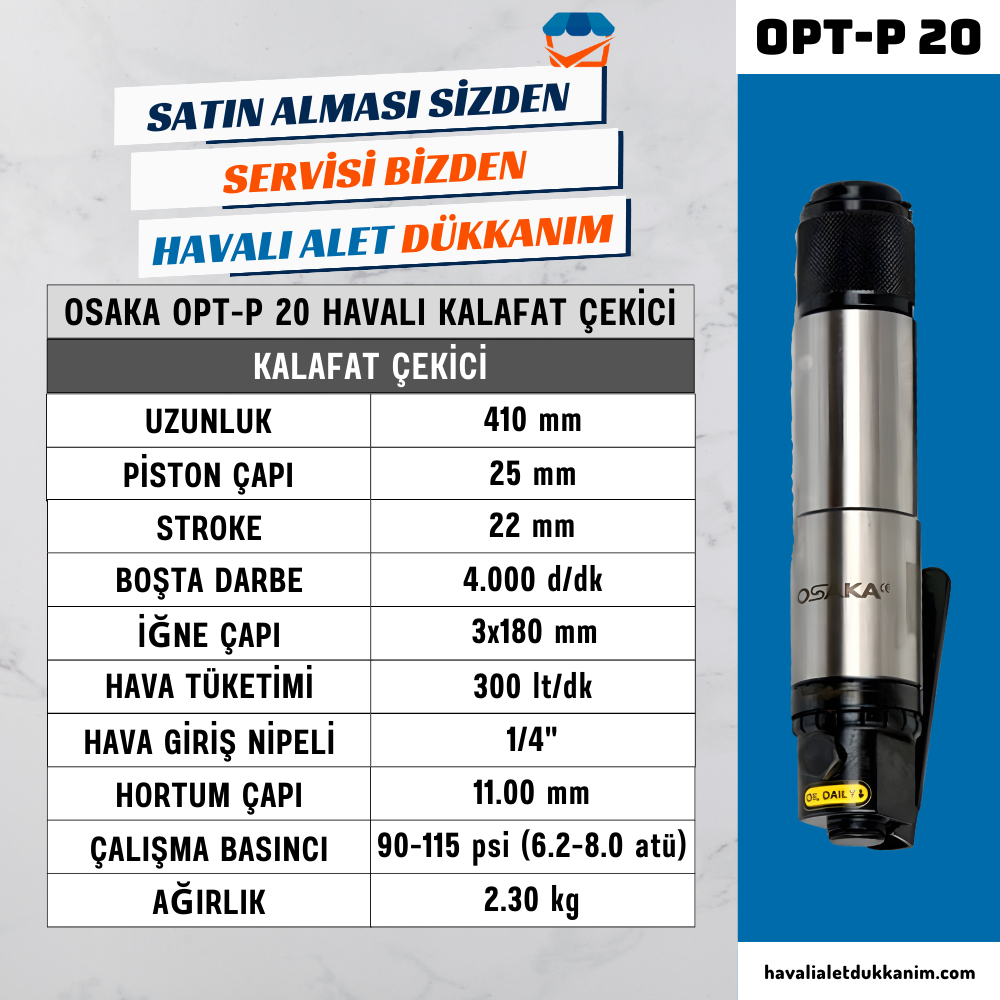 OSAKA OPT-P 20 Havalı Kalafat Çekici