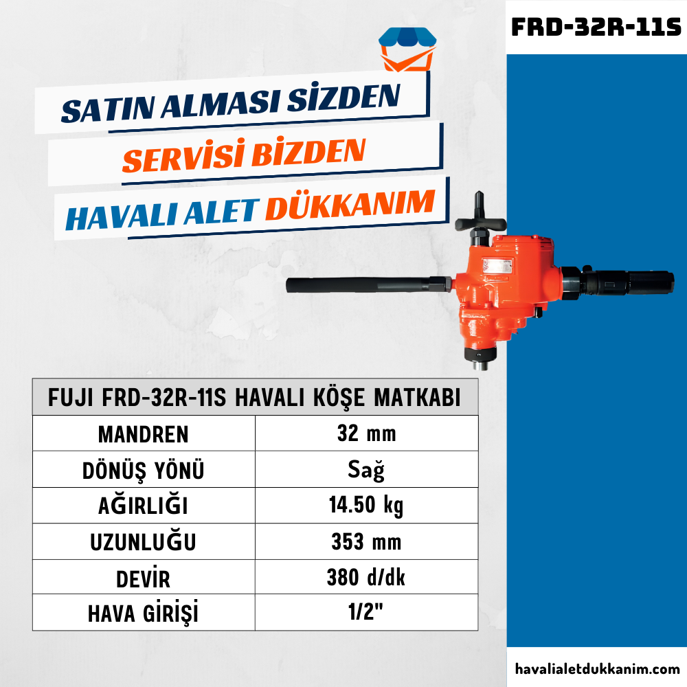 FUJI FRD-32R-11S Havalı Köşe Matkabı 32 mm