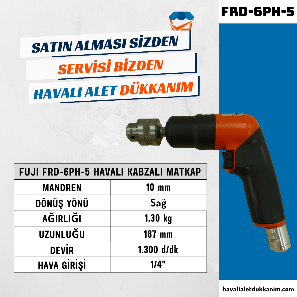 FUJI FRD-6PH-5 Havalı Kabzalı Matkap 10 mm