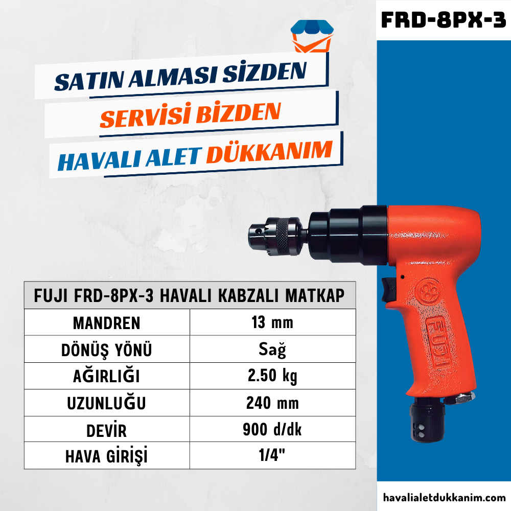 FUJI FRD-8PX-3 Havalı Kabzalı Matkap 13 mm