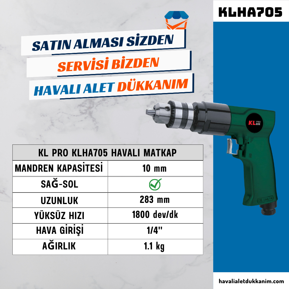 KL PRO KLHA705 Havalı Matkap