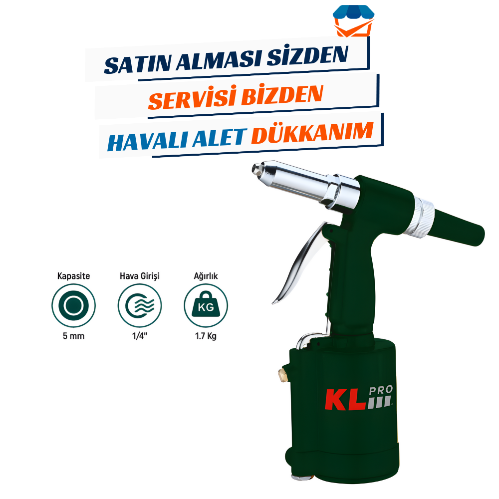KL PRO KLHA0810 Havalı Pop Perçin Pensesi