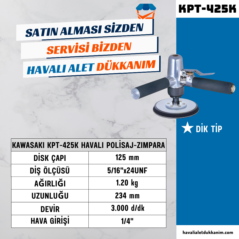 KAWASAKI KPT-425K Havalı Polisaj-Zımpara