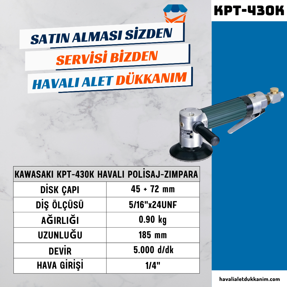 KAWASAKI KPT-430K Havalı Polisaj-Zımpara