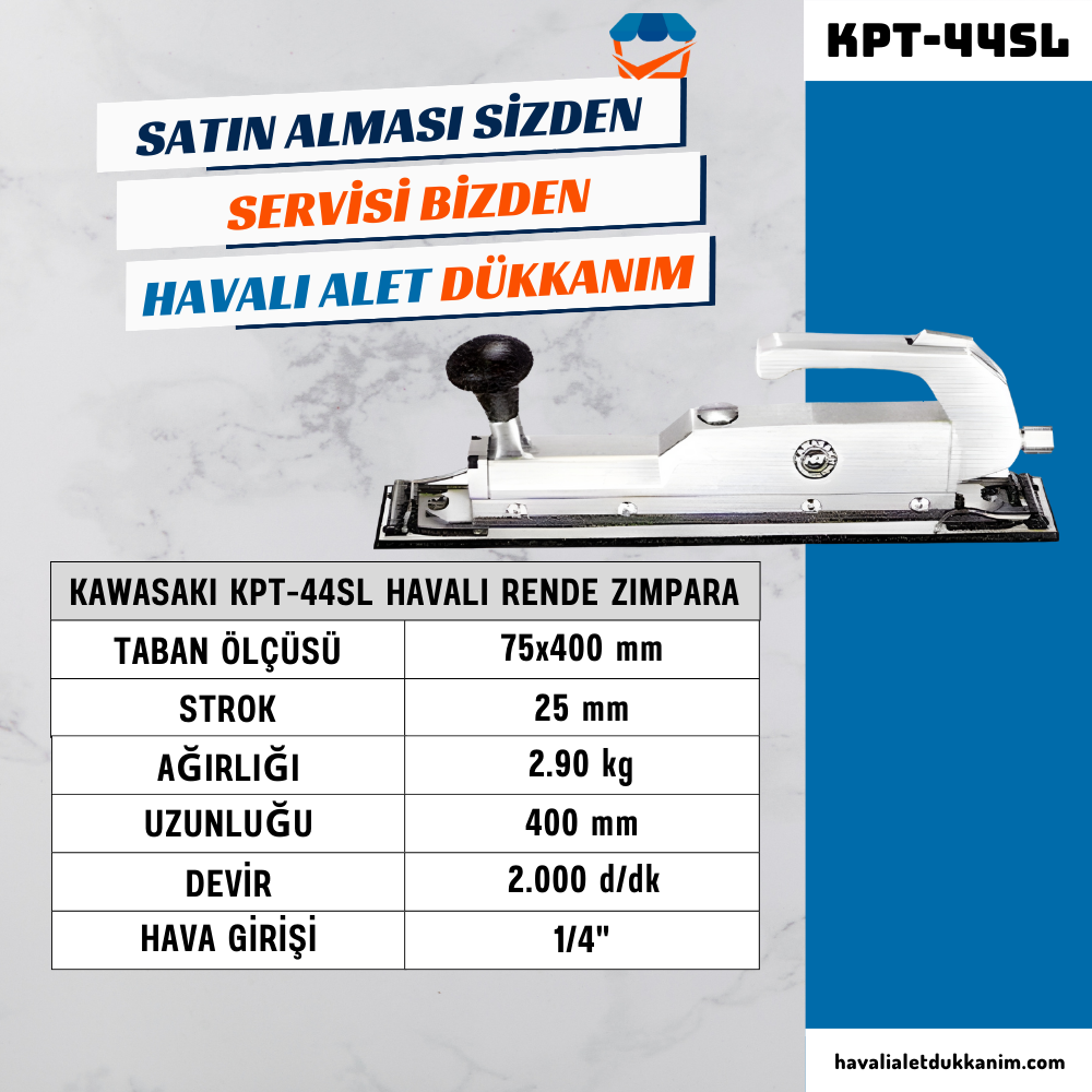 KAWASAKI KPT-44SL Havalı Rende Zımpara